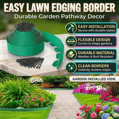 Easy Lawn Edging Border – Durable Garden Pathway Decor