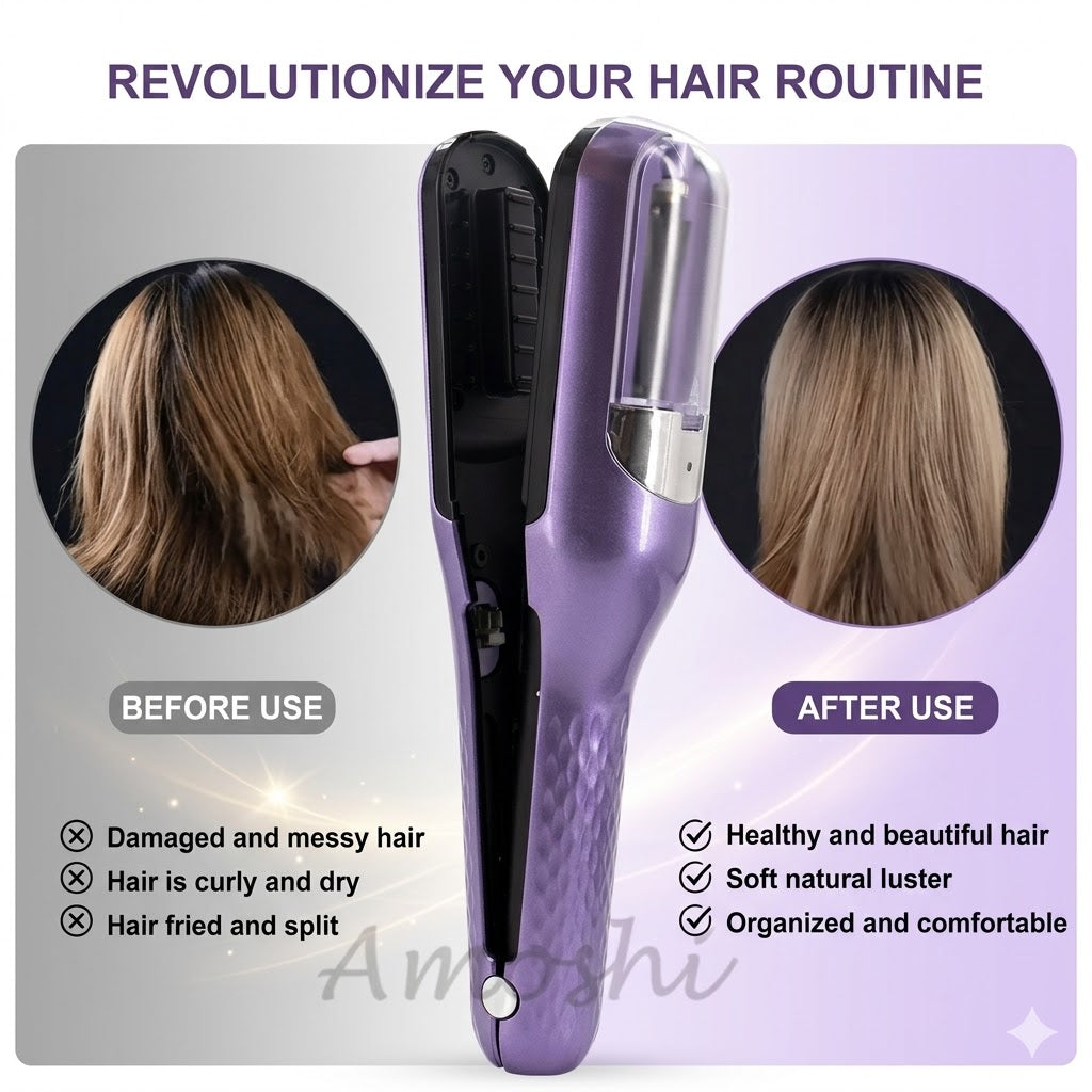 High Performance Automatic Split End Remover – Rechargeable Hair Trimming Tool