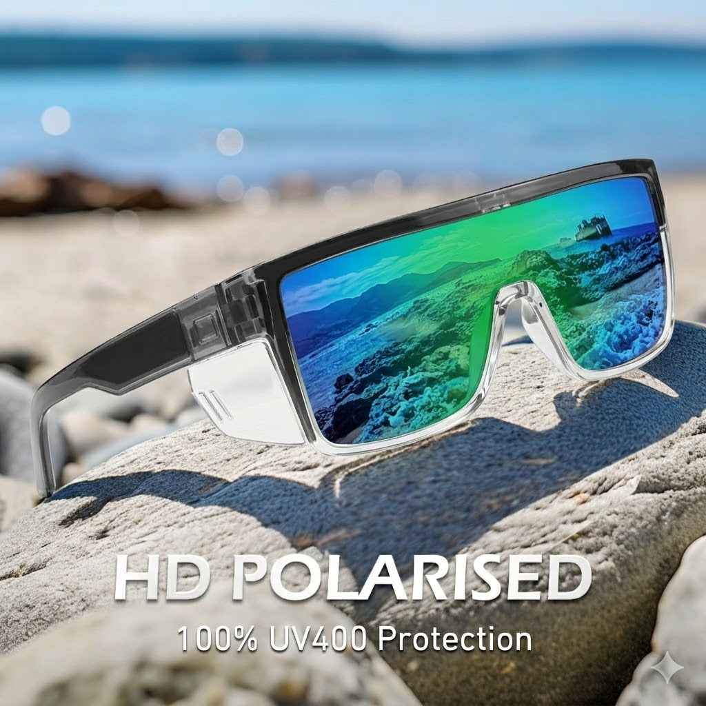 Luxury Designer Shield Sunglasses – Oversized Mirror Safety Eyewear