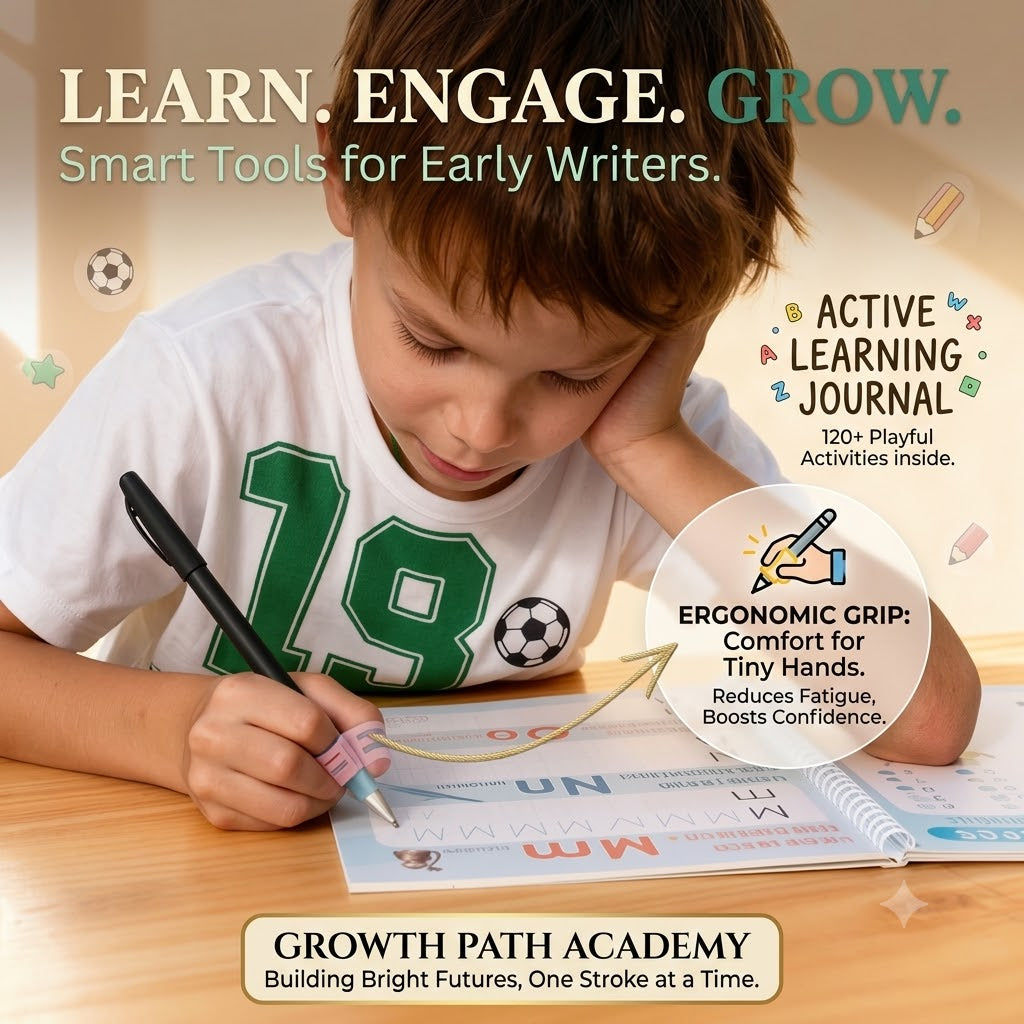Magic Grooved Writing Practice Books – Reusable 3D Handwriting Workbook for Kids