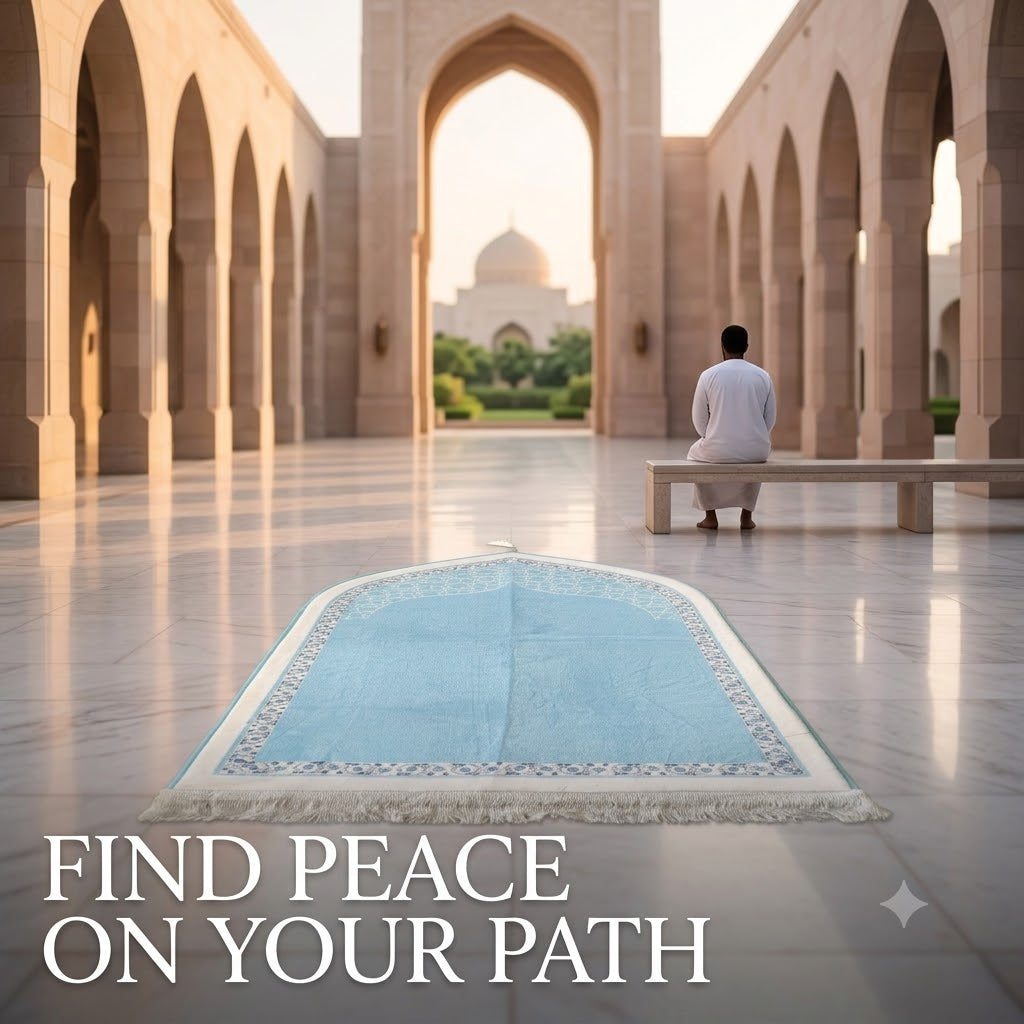 Mosque Inspired Prayer Mat – Elegant 3D Printed Soft Fabric Prayer Rug