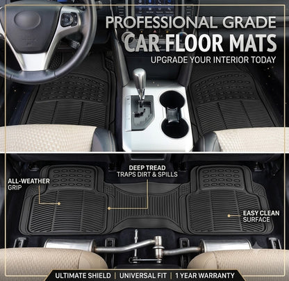 Luxury Anti-Slip Car Floor Mats – Waterproof Universal Fit PVC & XPE Car Mat Set