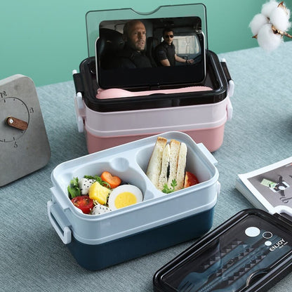 3-Layer Bento Lunch Box –  Microwave Heating