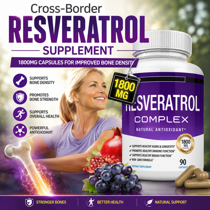 Children's Resveratrol Supplement Capsules – 1800mg Antioxidant Formula for Daily Wellness