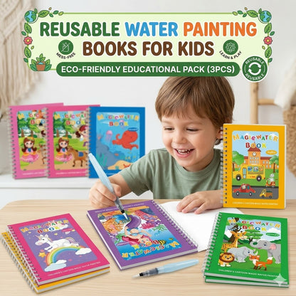 Reusable Water Painting Books for Kids – Eco-Friendly Educational Pack