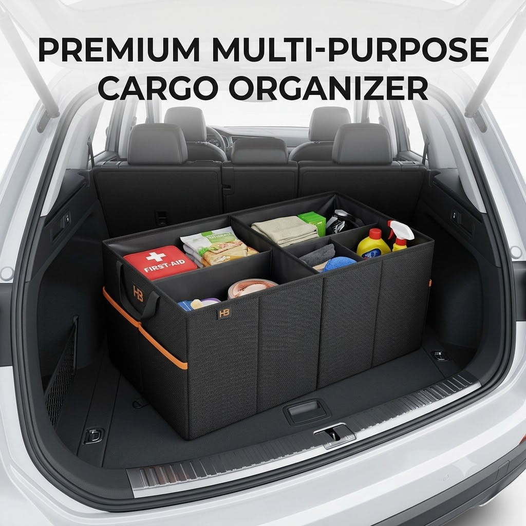 Foldable Car Trunk Storage Box – Multi Purpose Cargo Organizer