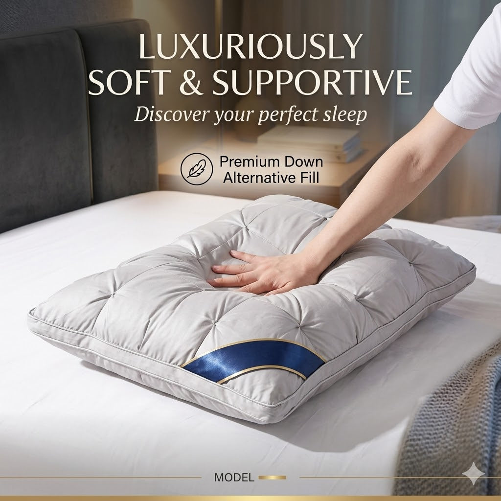 Hilton Style Twisted Bread Pillow – Luxury Hotel Inspired Neck Support Pillow