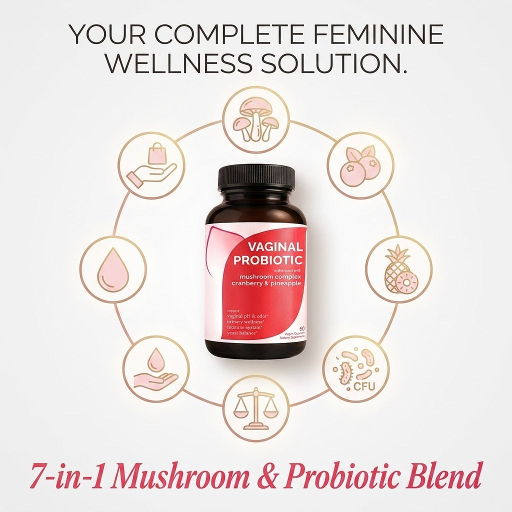 Women's 7-in-1 Mushroom Blend Pineapple, Cranberry Supplement