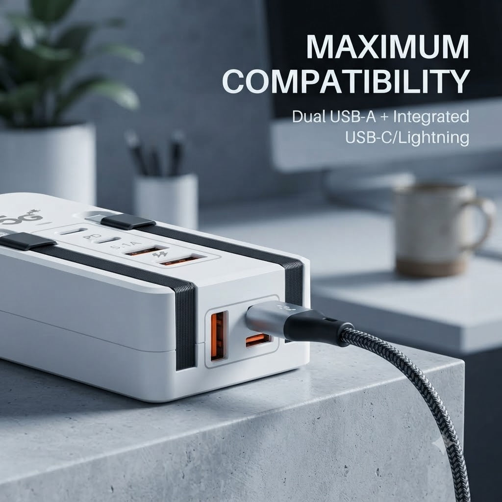4 in 1 Multi-Port USB Charging 5.1A Plug for Home