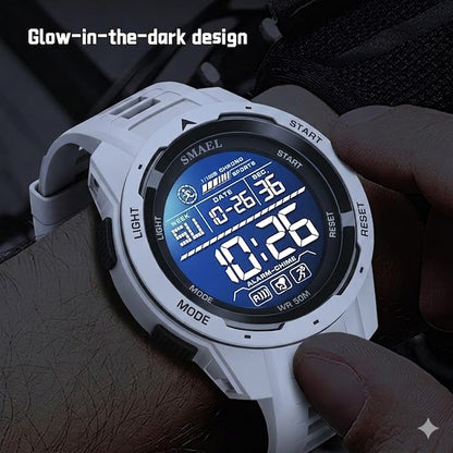 Men’s Sports Electronic Watch – Stopwatch, Alarm & Water Resistance