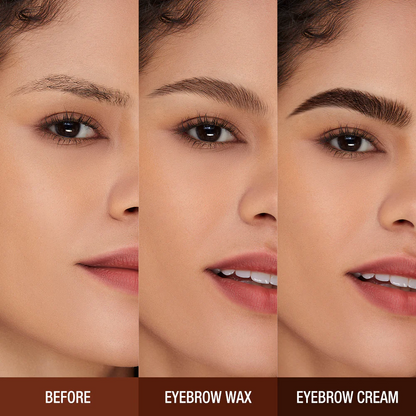 2 in 1 Brow Wax & Eyebrow Cream – Black & Brown Waterproof Brow Styling Kit