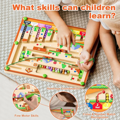Montessori Magnetic Color & Number Maze – Educational Learning Toy for Kids