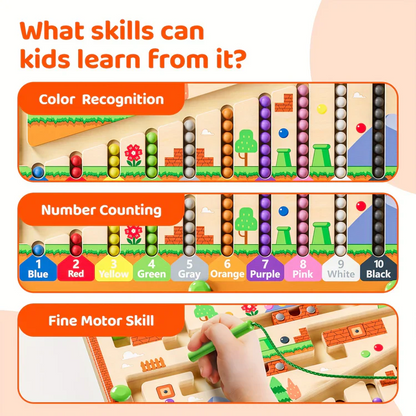 Montessori Magnetic Color & Number Maze – Educational Learning Toy for Kids