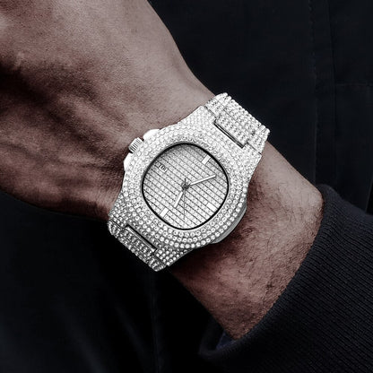 Luxury Crystal-Embellished Watch – Timeless Sparkle & Style