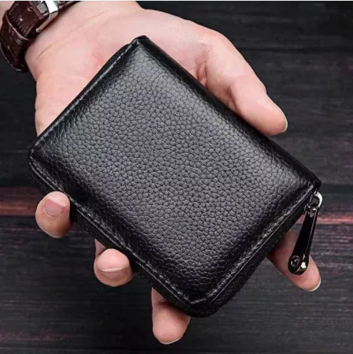 Fashion Multi-Card Holder – Large Capacity Lychee Grain Card Wallet