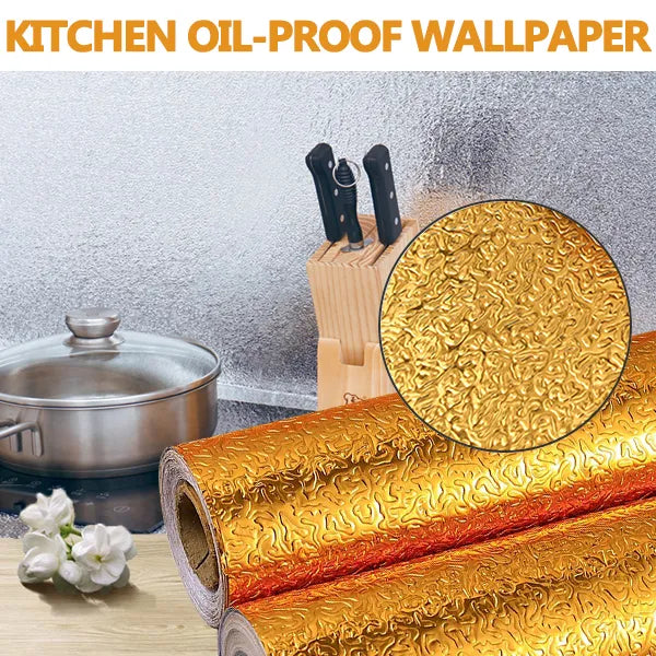 Peel and Stick Aluminum Gold Foil Contact Paper