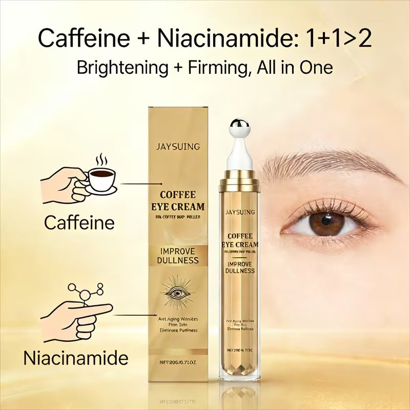 5% Caffeine Under Eye Serum Roller – 360° Cooling Eye Care