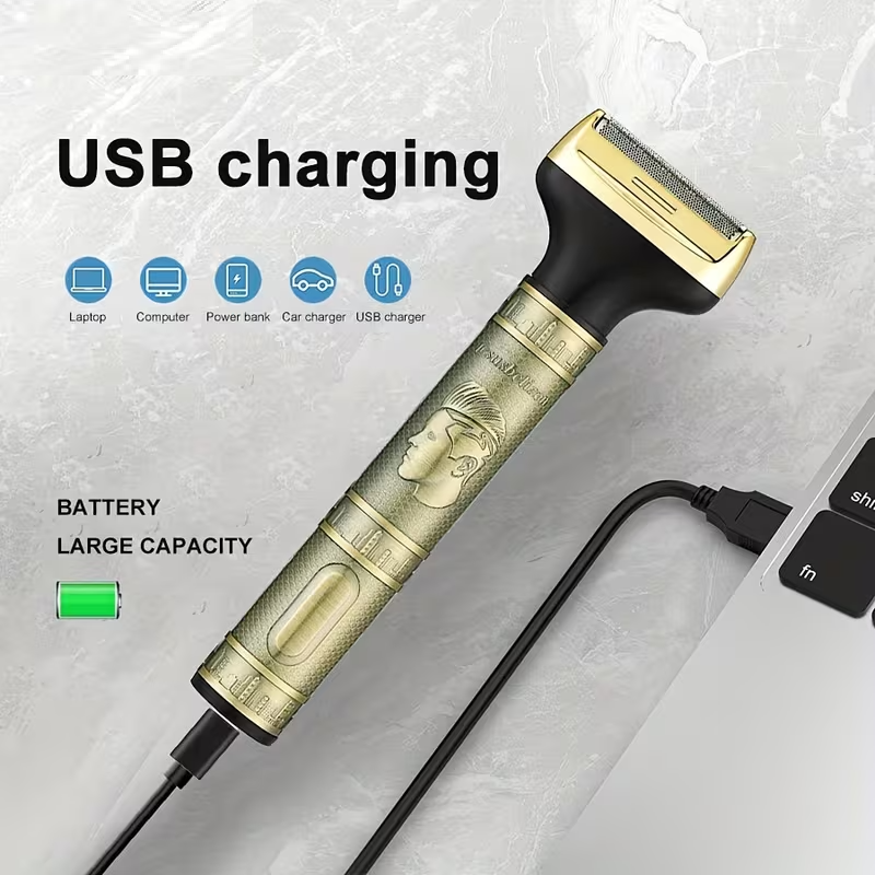 4-in-1 Rechargeable Men’s Trimmer – Ear, Nose, Eyebrow & Sideburn Groomer