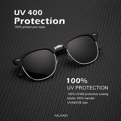 Ultra-Light Square Metal Sunglasses – Fashion Driving Shades for Men