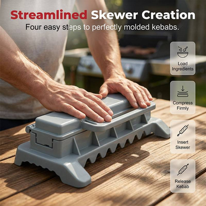BBQ Skewer Maker Tool – Easy Kebab Filling & Skewering Applicator