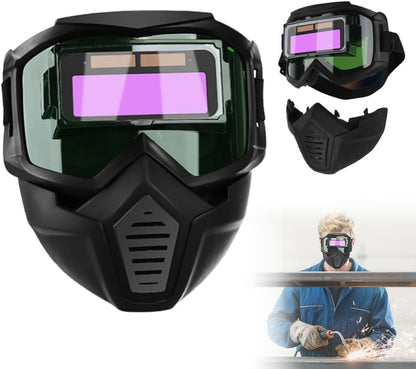 Auto-darkening welding helmet for eye safety