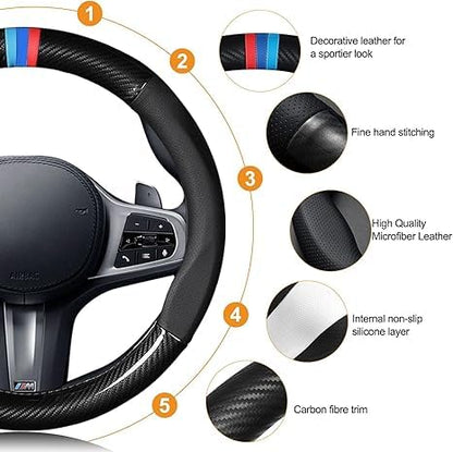 Soft Suede Steering Wheel Cover – Comfort, Grip & Style for All Cars