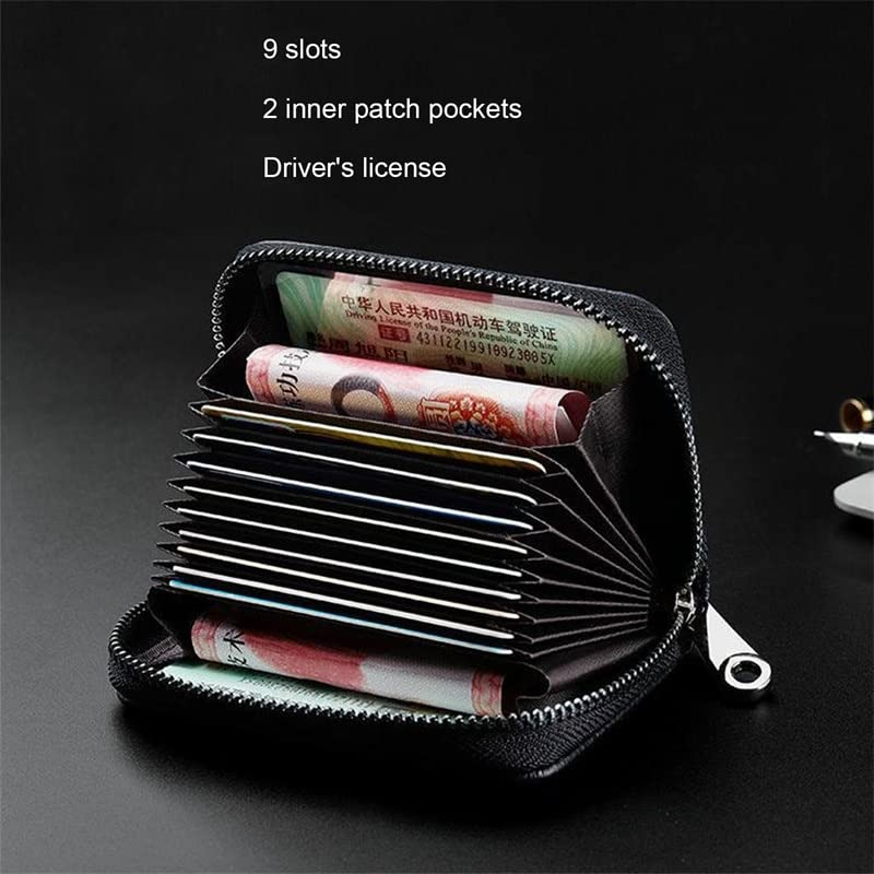 Fashion Multi-Card Holder – Large Capacity Lychee Grain Card Wallet