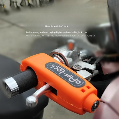 Electric Bike & Motorcycle Handlebar Lock – Anti-Theft Grip Lock with Horn Cap Design