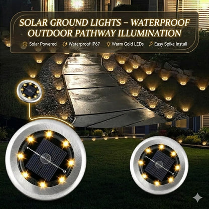 Solar Ground Lights – Waterproof Outdoor Pathway Illumination