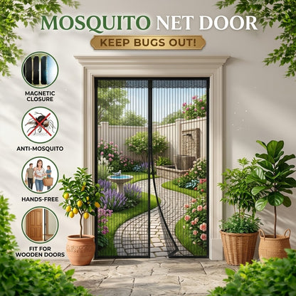 Magnetic Mesh Door Screen – Automatic Closing Anti Mosquito Insect Screen Curtain