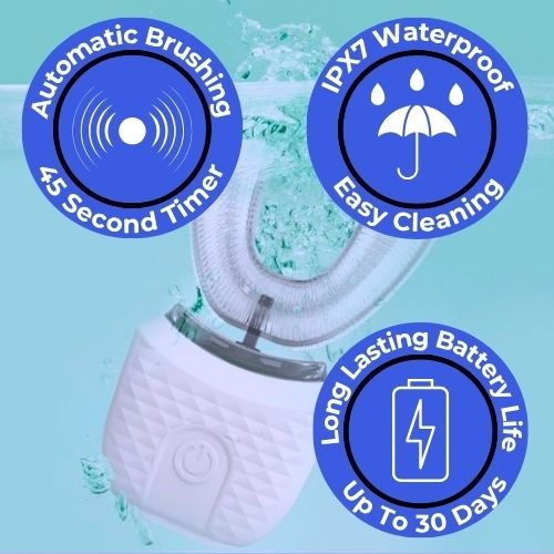 U-Shaped Electric Toothbrush — 360° Silicone Design