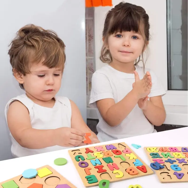 Montessori Wooden Learning Board – Alphabet, Numbers & Hand-Eye Coordination Toy