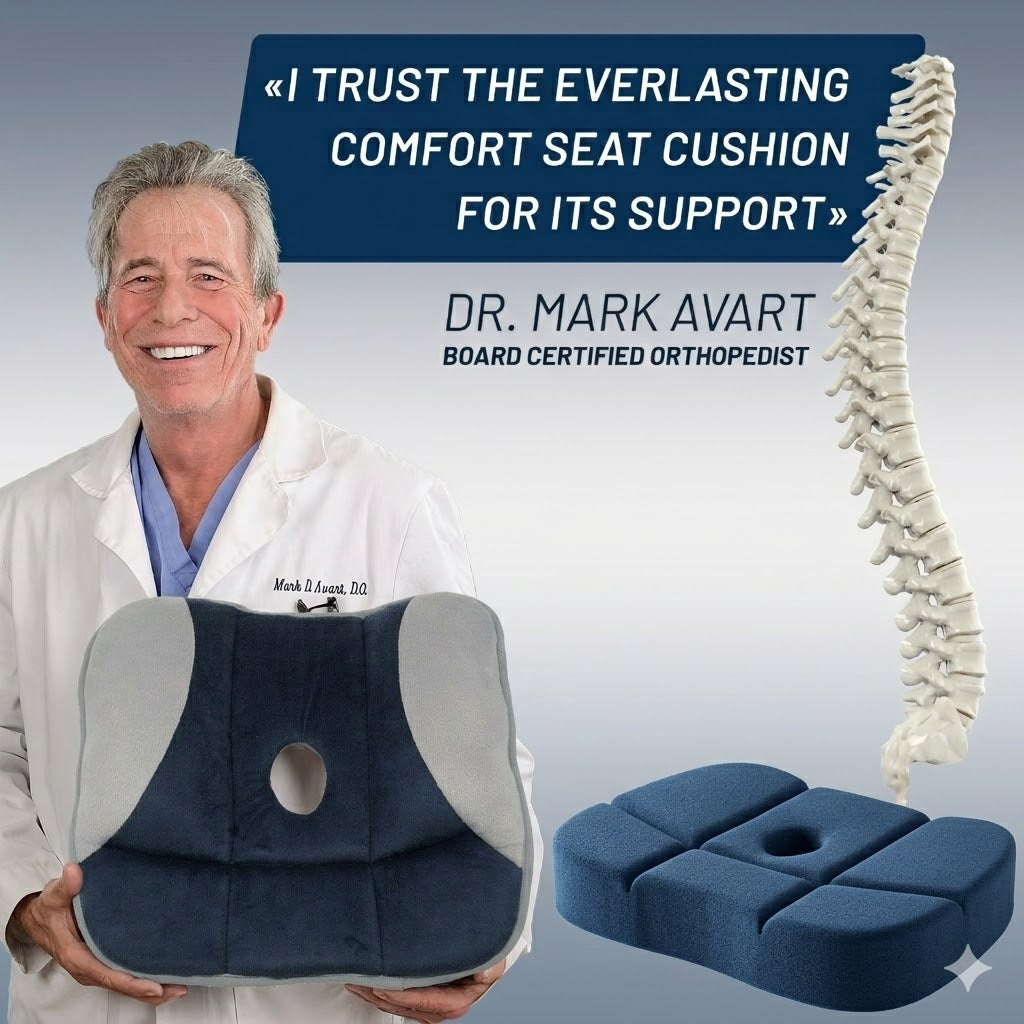 Orthopedic Coccyx Cushion – Comfort Support for Seat, Floor & Car