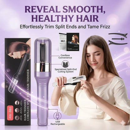 High Performance Automatic Split End Remover – Rechargeable Hair Trimming Tool