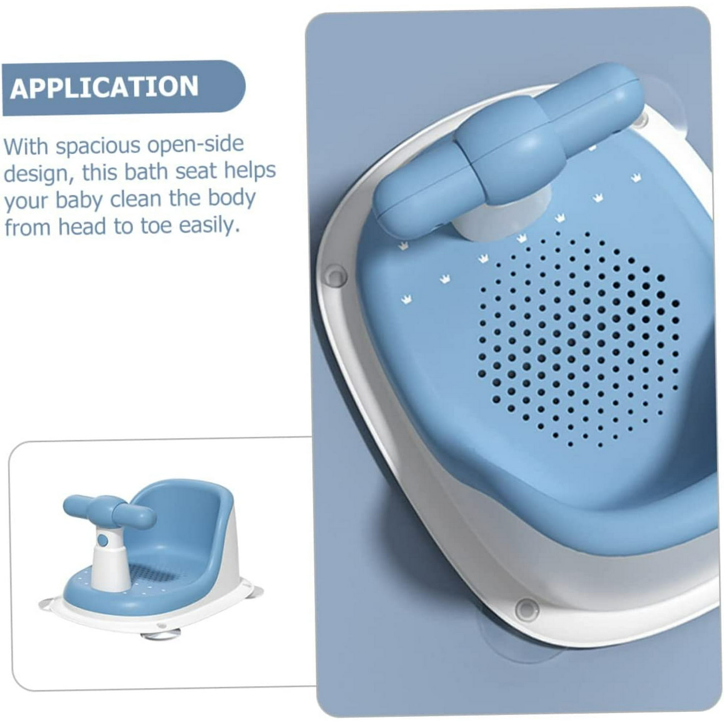 Baby Bath Support Seat – Non-Slip Newborn Bathtub Stool