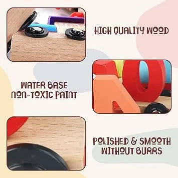 Wooden Digital Colourful Number Train – Educational Toy