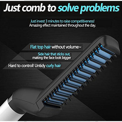 Beard Straightener for Men – Heated Ionic Beard & Hair Straightening Comb