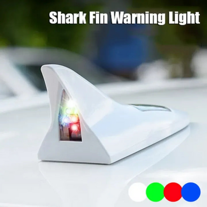 LED Warning Light Solar-Powered Shark Fin Car Antenna