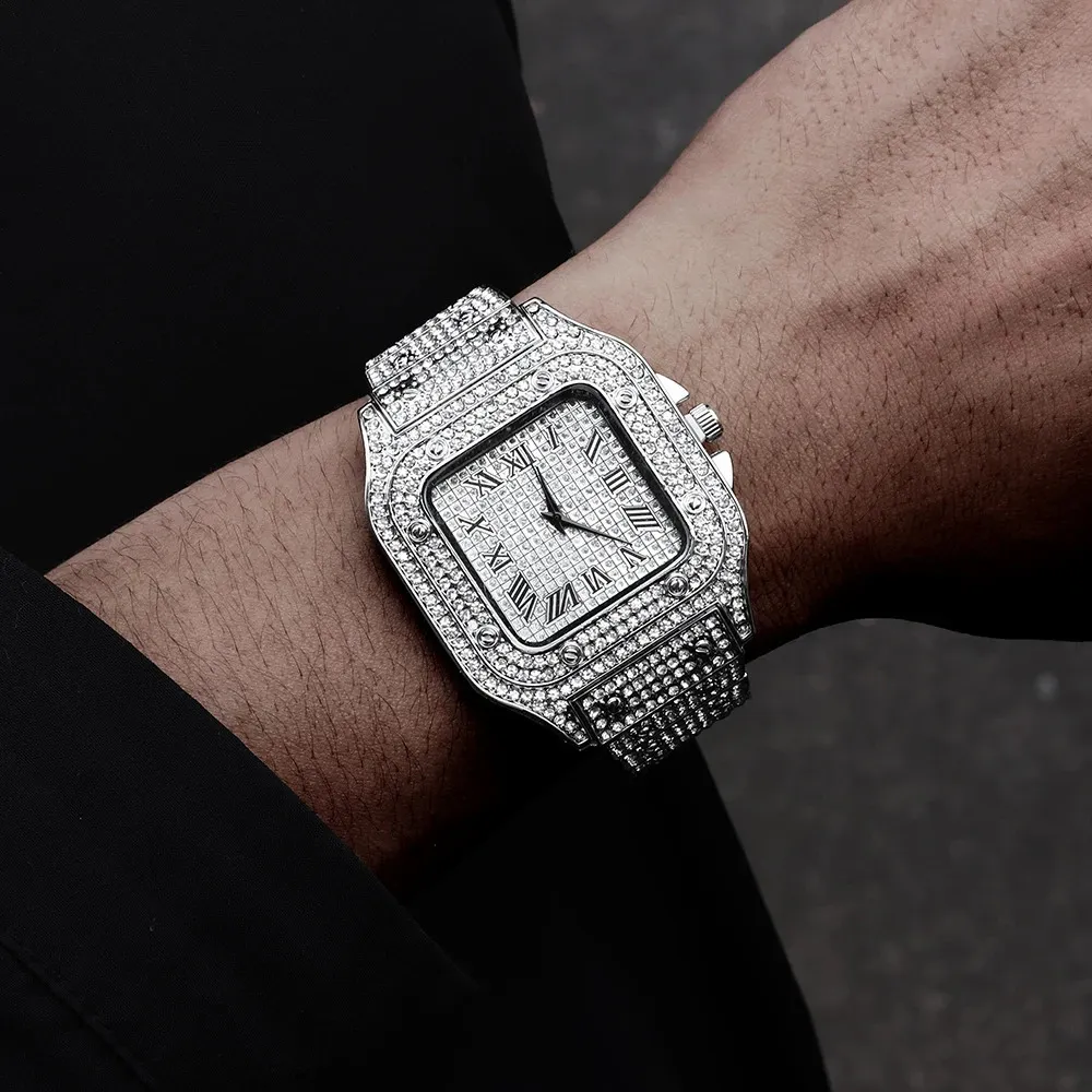 Luxury Diamond Rhinestone Watch – Unisex Bracelet Wristwatch