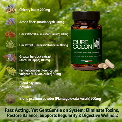 Colon Cleanse Capsules – 14 Day Gentle Detox & Gut Health Support