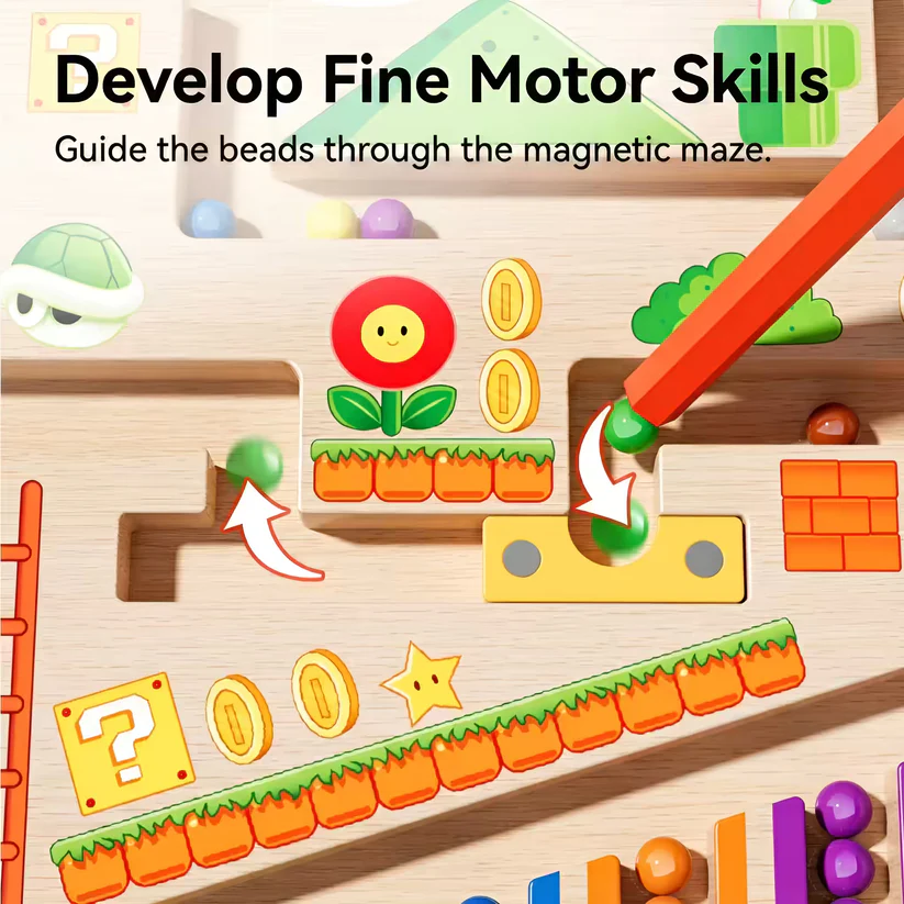 Montessori Magnetic Color & Number Maze – Educational Learning Toy for Kids