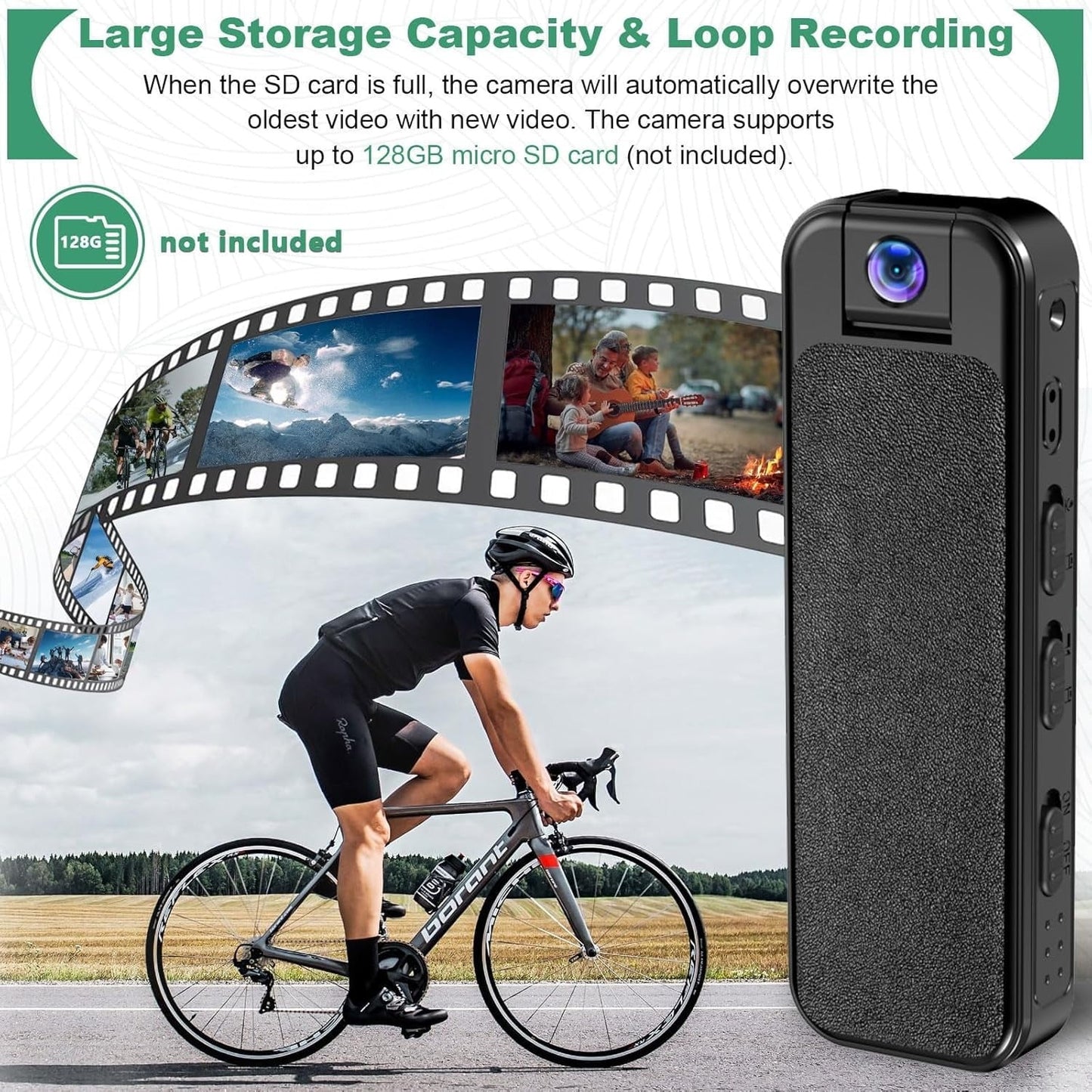 Portable HD Body Camera – Mini Video Recorder with Night Vision