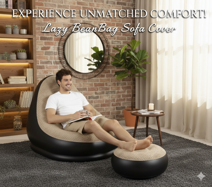 Lazy BeanBag Sofa Cover (No Filler) — Relax in Comfort