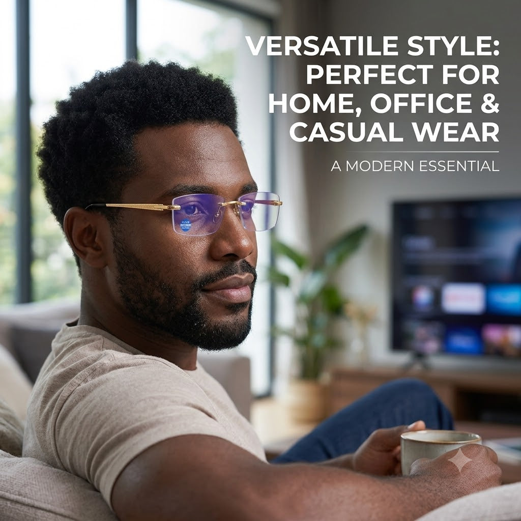 Rimless Blue Light Computer Reading Glasses for Men & Women