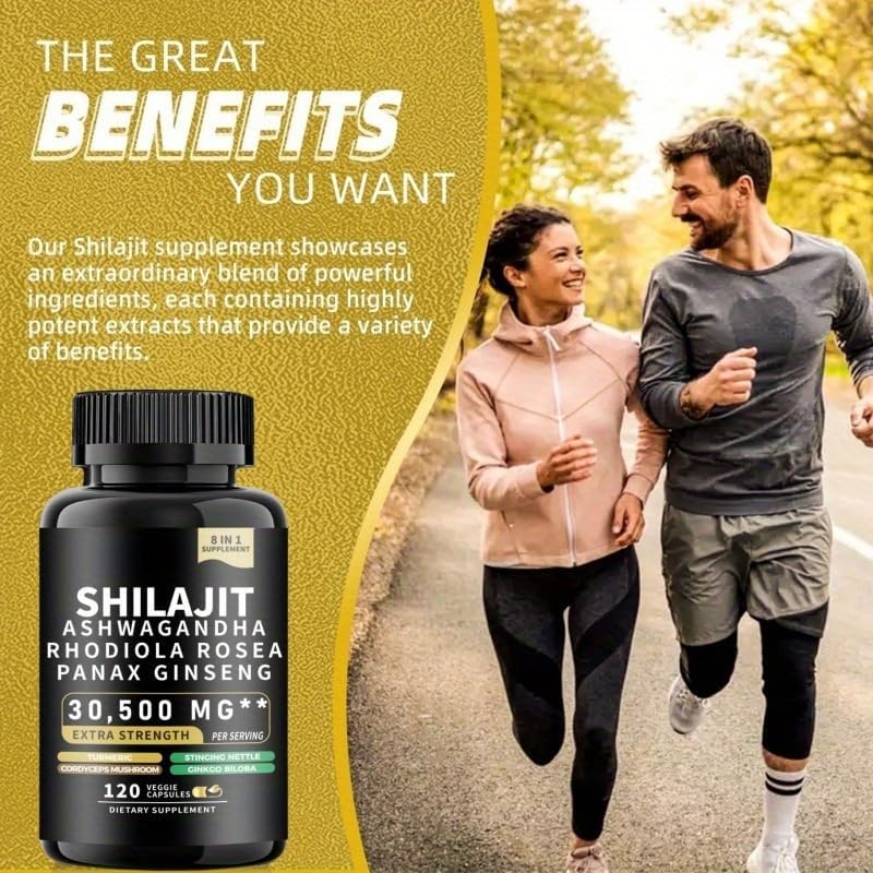 Shilajit & Herbal Blend Capsules –  9000mg Shilajit