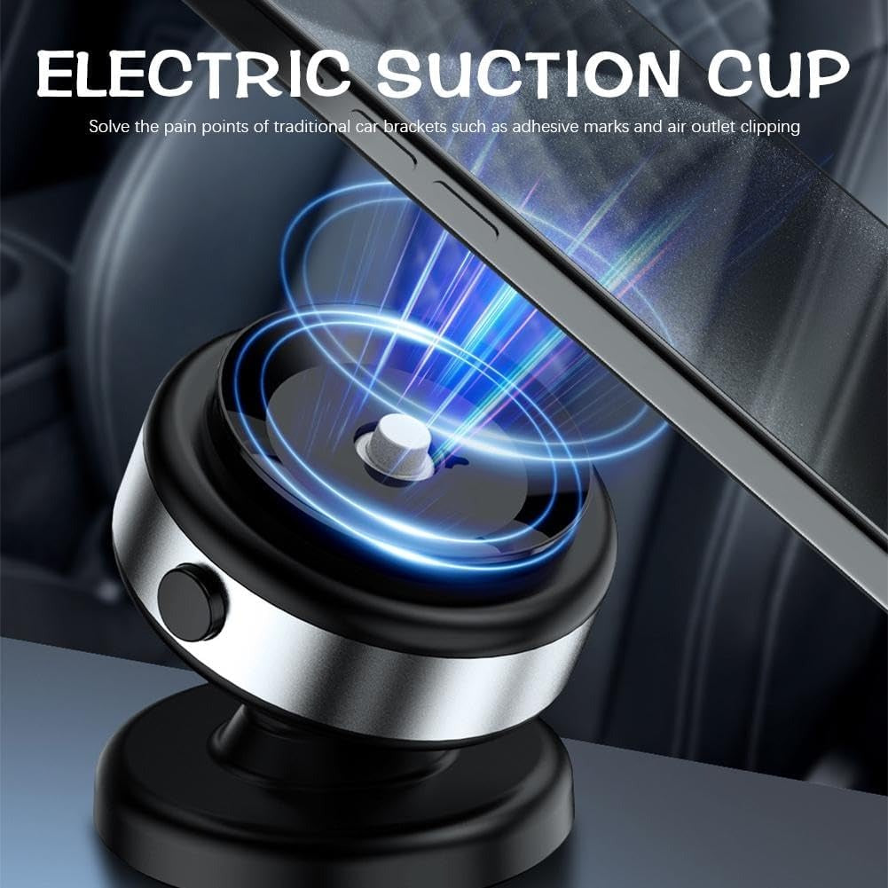 360° Rotating Magnetic Vacuum Car Mount — Secure Phone Holder