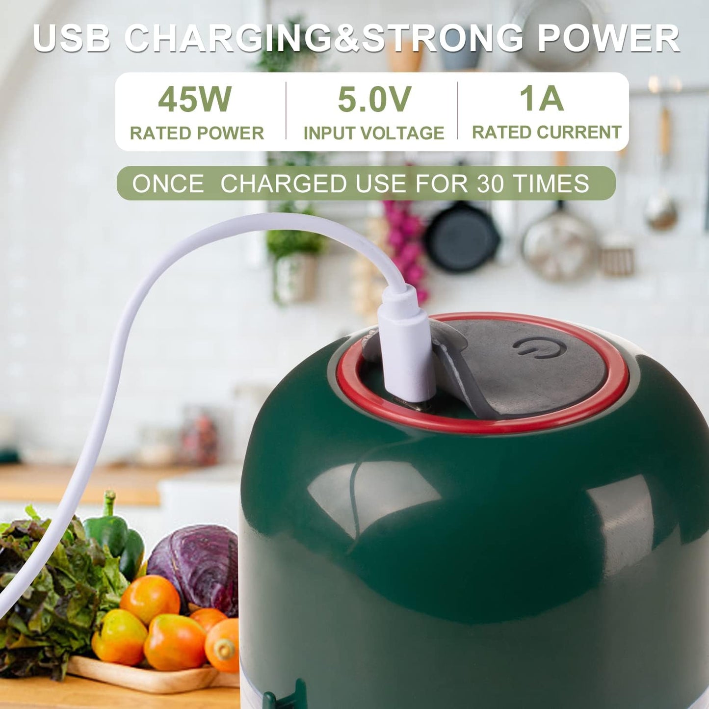 Electric Food Chopper Garlic Crusher
