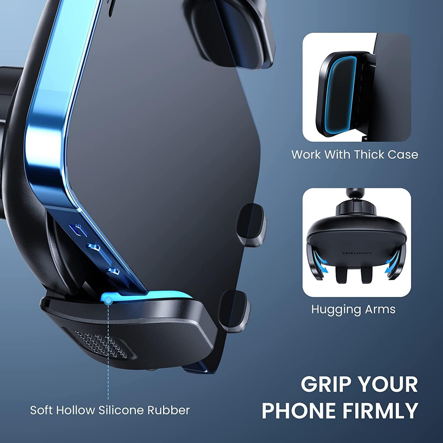 Car Phone Holder – Foldable Rotatable Dashboard & Center Console Mount