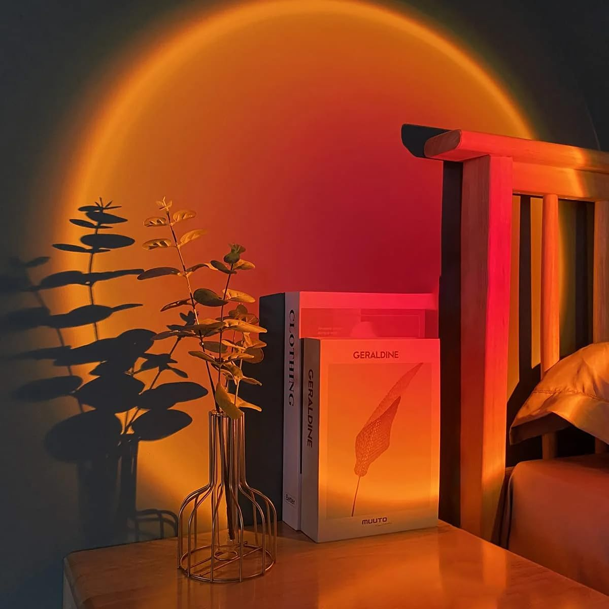 Rainbow Sunset Projection Lamp – Color Changing LED Mood Light with Remote Control