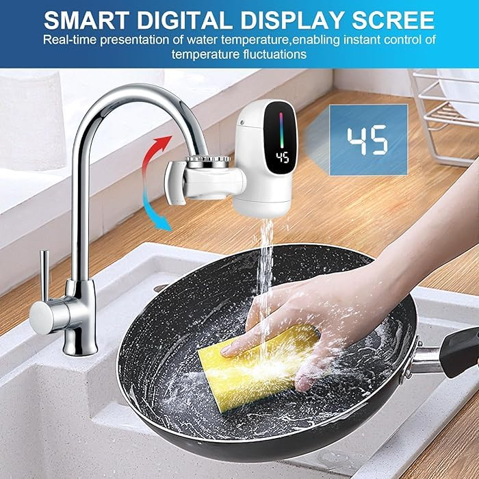 3000W Instant Heating Electric Faucet – Digital Display Water Heater